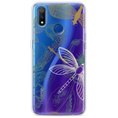 Силиконовый чехол Тени стрекоз на Realme 3 Pro Case Place