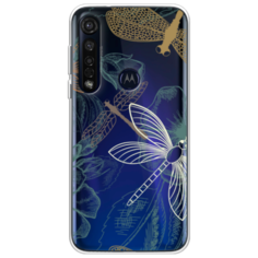 Силиконовый чехол Тени стрекоз на Motorola Moto G8 Plus Case Place