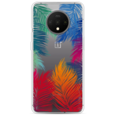 Силиконовый чехол Рамка из перьев на OnePlus 7T Case Place