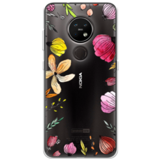 Силиконовый чехол Цветочная рамка на Nokia 6.2 Case Place