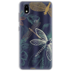 Силиконовый чехол Тени стрекоз на ZTE Blade A3 (2020) Case Place