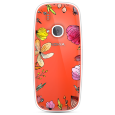 Силиконовый чехол Цветочная рамка на Nokia 3310 (2017) Case Place