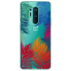 Силиконовый чехол Рамка из перьев на OnePlus 8 Pro Case Place