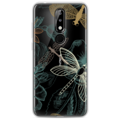 Силиконовый чехол Тени стрекоз на Nokia 5.1 Plus (X5) Case Place