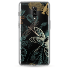 Силиконовый чехол Тени стрекоз на Oneplus 6T Case Place
