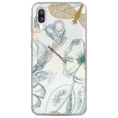 Силиконовый чехол Тени стрекоз на Samsung Galaxy A40 Case Place