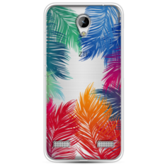 Силиконовый чехол Рамка из перьев на ZTE Blade A520 Case Place