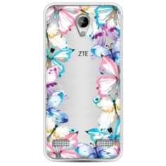 Силиконовый чехол Рамка из бабочек на ZTE Blade A520 Case Place