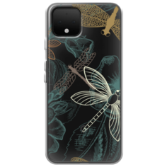 Силиконовый чехол Тени стрекоз на Google Pixel 4 Case Place