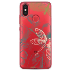 Силиконовый чехол Тени стрекоз на Xiaomi Mi A2 Case Place
