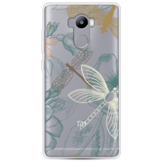 Силиконовый чехол Тени стрекоз на Xiaomi Redmi 4 Case Place