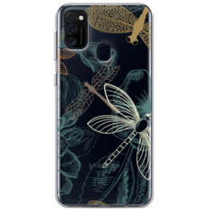 Силиконовый чехол Тени стрекоз на Samsung Galaxy M21 Case Place