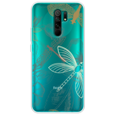 Силиконовый чехол Тени стрекоз на Xiaomi Redmi 9 Case Place