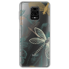 Силиконовый чехол Тени стрекоз на Xiaomi Redmi Note 9S Case Place