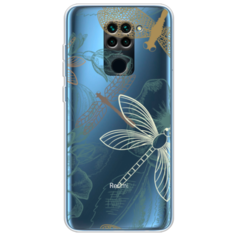 Силиконовый чехол Тени стрекоз на Xiaomi Redmi Note 9 Case Place