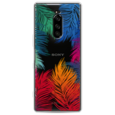 Силиконовый чехол Рамка из перьев на Sony Xperia XZ4 Case Place