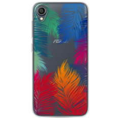 Силиконовый чехол Рамка из перьев на Asus ZenFone Live L1 ZA550KL Case Place