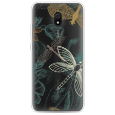 Силиконовый чехол Тени стрекоз на Xiaomi Redmi 8A Case Place