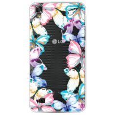 Силиконовый чехол Рамка из бабочек на LG X Power (K220DS) Case Place