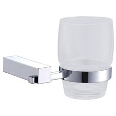 Стакан подвесной, матовое стекло LINISI мод. SIGMA, настенный, арт. 83584B хром.