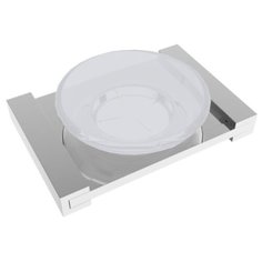 Мыльница подвесная, матовое стекло LINISI мод. SIGMA, настенный, арт. 83585 хром.