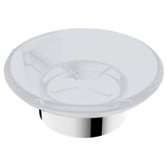 Мыльница подвесная, матовое стекло LINISI мод. CUBO, настенный, арт. 810085-B хром.