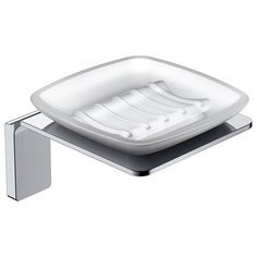 Мыльница, матовое стекло, сплав металлов, Slide, хром, IDDIS, SLISCG0i42