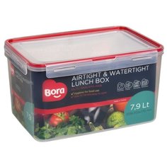 Контейнер пластиковый BORA прямоугольный с крышкой на защелках 8 л