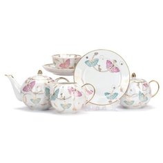 Сервиз чайный. Дулёвский фарфоровый завод. Форма Тюльпан. Рисунок Летняя симфония. 21 предм.