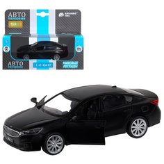 Машинка детская, металлическая, инерционная, Автопанорама, коллекционная, 1:41 KIA K7, черный, открывающиеся двери