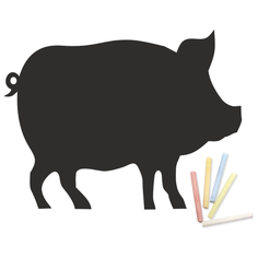Магнитная меловая доска Doski4you "Свинка №1" для рисования на холодильник + мел /детская грифельная