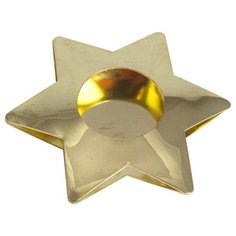 Подсвечник PAPSTAR ЗВЕЗДА для чайных свечей диаметр 11 см золотистый
