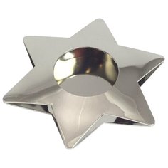 Подсвечник PAPSTAR ЗВЕЗДА для чайных свечей диаметр 11 см серебристый