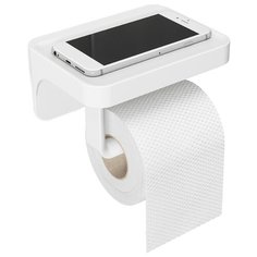 Держатель для туалетной бумаги с полочкой Flex белый Umbra