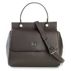 Сумка сэтчел AFINA 500, натуральная кожа, кофе