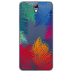 Силиконовый чехол Рамка из перьев на Lenovo Vibe S1 Case Place