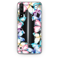 Силиконовый чехол Рамка из бабочек на Huawei Honor 20 Case Place