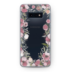 Силиконовый чехол Розовая цветочная рамка на Samsung Galaxy S10E Case Place