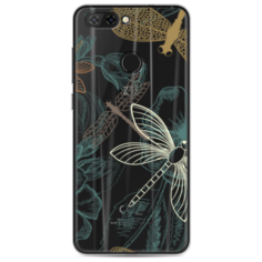 Силиконовый чехол Тени стрекоз на ZTE Blade V9 Case Place
