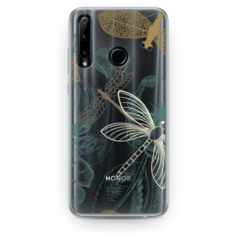 Силиконовый чехол Тени стрекоз на Huawei Honor 10i Case Place