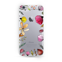 Силиконовый чехол Цветочная рамка на Apple iPhone 6/6S / Айфон 6 Case Place