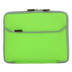 EXE Чехол из неопрена с двумя молниями для ноутбука 10.2" зеленый