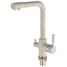 Смеситель для кухни, FASHUN A4352-20, материал латунь, цвет бежевый, механизм - керамический картридж, поверхность глянцевая