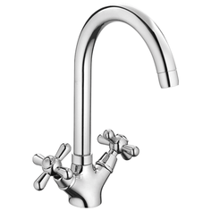 Смеситель для кухни, FASHUN A4025, материал латунь, цвет хром, механизм - кран-букса керамическая, поверхность глянцевая