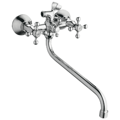 Смеситель для ванны, FASHUN A2208, материал латунь, цвет хром, механизм - кран-букса керамическая, поверхность глянцевая