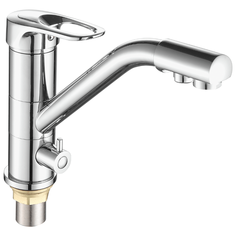 Смеситель для кухни, FASHUN A4304, материал латунь, цвет хром, механизм - керамический картридж, поверхность глянцевая