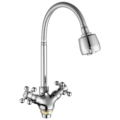 Смеситель для кухни, FASHUN A4319, материал латунь, цвет хром, механизм - кран-букса керамическая, поверхность глянцевая