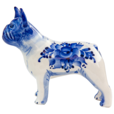 Статуэтка Собака Французский Бульдог Породистая Гжель
