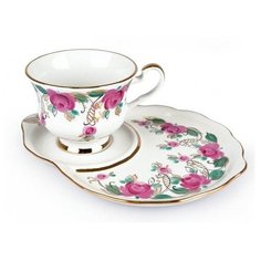 Набор подарочный. Дулёвский фарфоровый завод. Форма Весенний. Рисунок Гирлянда