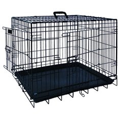 Переноска-клетка, 2 дверки 64х48х54см черная Nobby